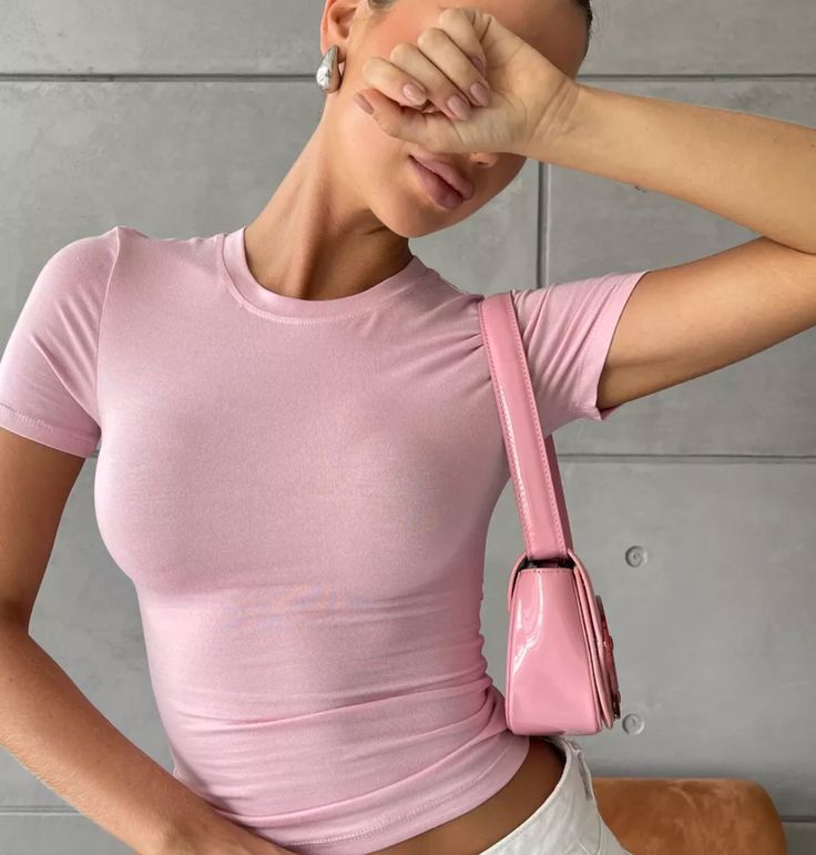 Baby Pink Crop Top